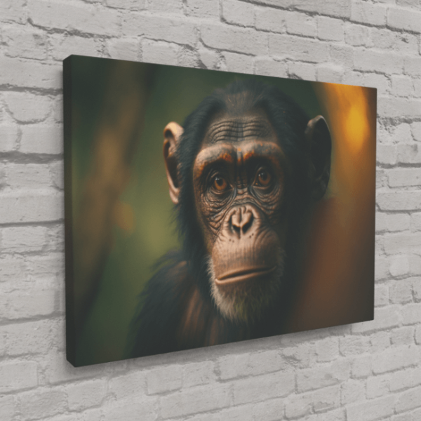 Wildlife Portraits_23_Chimpanzee 3_Chimp Chat_Canvas_Mockup