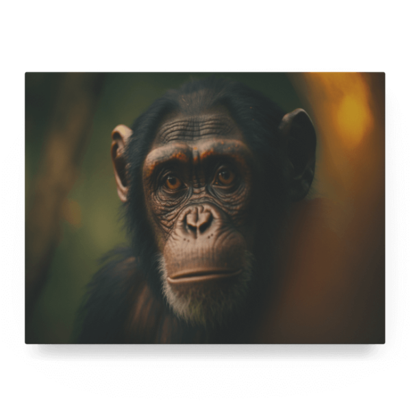 Wildlife Portraits_23_Chimpanzee 3_Chimp Chat_LED_Mockup_Float_Mockup
