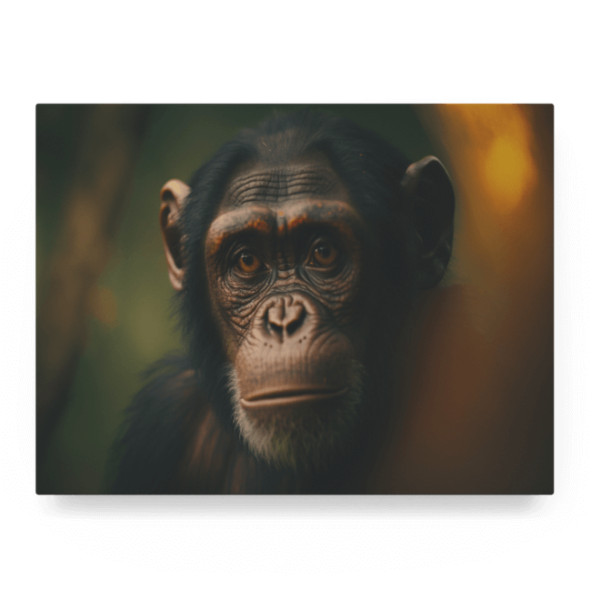 Wildlife Portraits_23_Chimpanzee 3_Chimp Chat_LED_Mockup_Float_Mockup