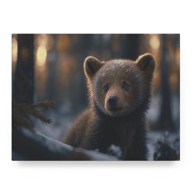 Wildlife Portraits_2_Bear Cub 1_Cozy Cubs_LED_Mockup_Float_Mockup