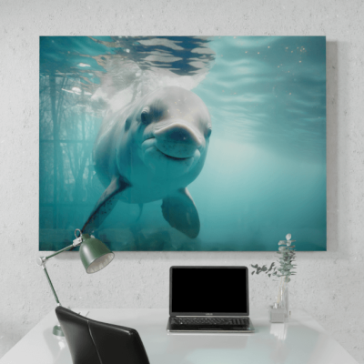 Wildlife Portraits_30_Dolphin 2_Sunset Splash_Desk_Mockup