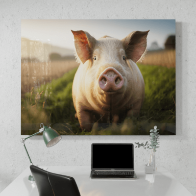 Wildlife Portraits_31_Pig 1_Mud Muncher_Desk_Mockup