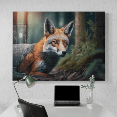 Wildlife Portraits_33_Fox 1_Crimson Charisma_Desk_Mockup