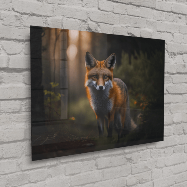Wildlife Portraits_34_Fox 2_Autumn Aurora_Acrylic_Glass_Mockup