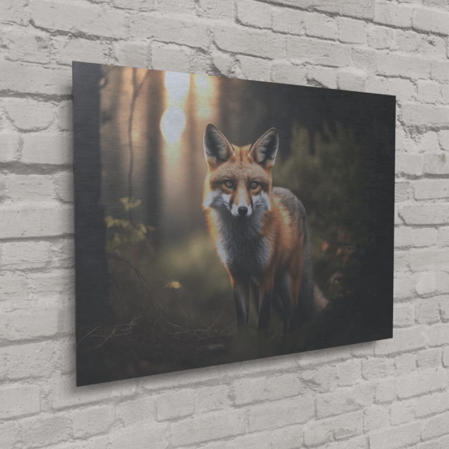 Wildlife Portraits_34_Fox 2_Autumn Aurora_Brushed_Metal_Mockup