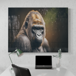 Wildlife Portraits_39_Gorilla 1_Mighty King_Desk_Mockup