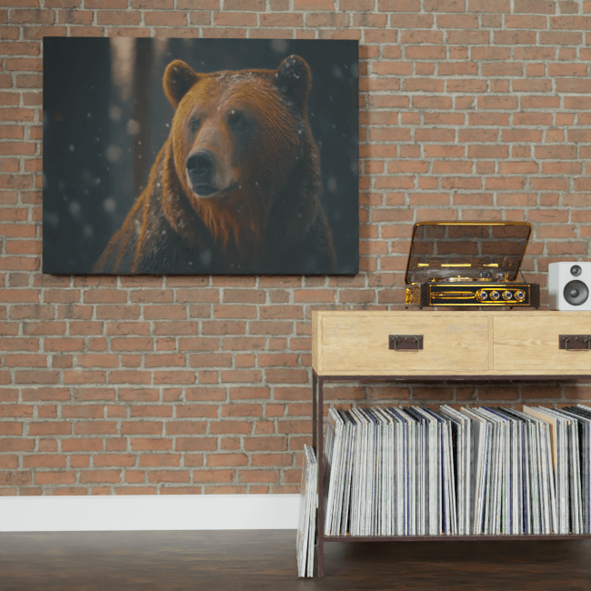 Wildlife Portraits_41_Grizzly Bear_Bear Necessities_BrickWall_Mockup