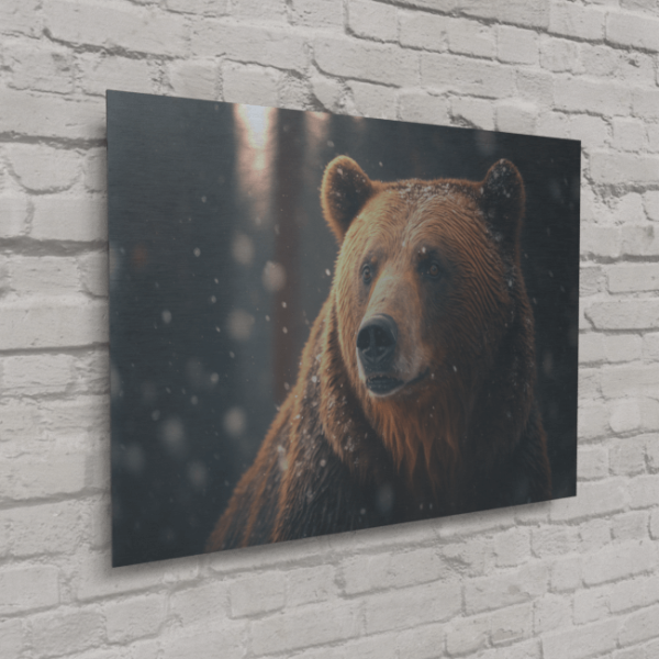 Wildlife Portraits_41_Grizzly Bear_Bear Necessities_Brushed_Metal_Mockup