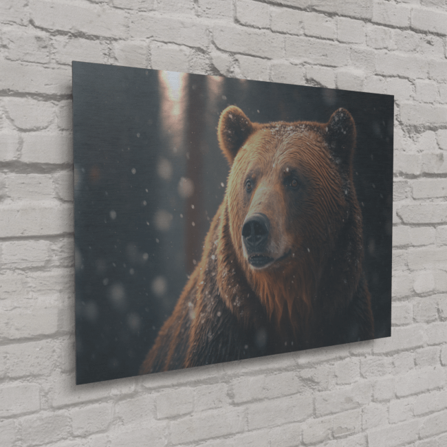 Wildlife Portraits_41_Grizzly Bear_Bear Necessities_Brushed_Metal_Mockup
