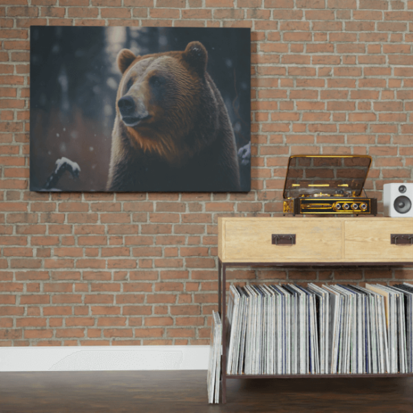 Wildlife Portraits_42_Grizzly Bear 2_Majestic Mane_BrickWall_Mockup