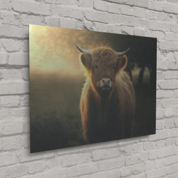 Wildlife Portraits_45_Highland Cow 3_Bovine Beauty_Brushed_Metal_Mockup