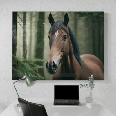 Wildlife Portraits_46_Brown Horse_Equestrian Elegance_Desk_Mockup