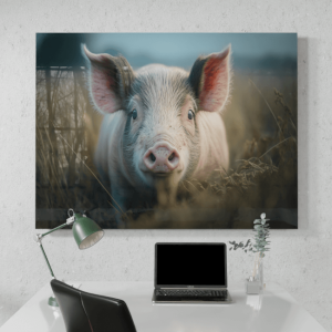 Wildlife Portraits_64_Pig 4_Curly Cutie_Desk_Mockup