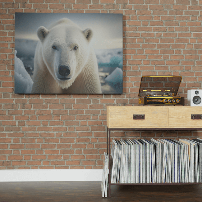 Wildlife Portraits_65_Polar Bear_Arctic Majesty_BrickWall_Mockup