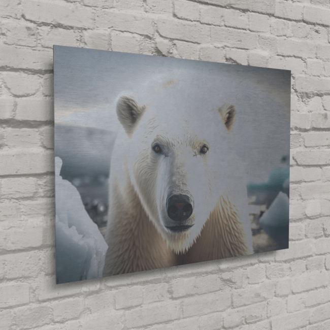 Wildlife Portraits_65_Polar Bear_Arctic Majesty_Brushed_Metal_Mockup