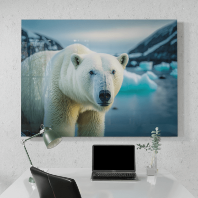 Wildlife Portraits_66_Polar Bear 2_Frosty Friends_Desk_Mockup