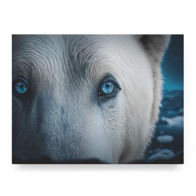 Wildlife Portraits_67_Polar Bear Eyes_Frosty Friends_LED_Mockup_Float_Mockup