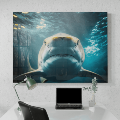 Wildlife Portraits_76_Shark 3_Underwater Warrior_Desk_Mockup