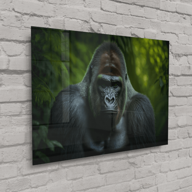 Wildlife Portraits_77_Gorilla 3_Jungle Guardian_Acrylic_Glass_Mockup