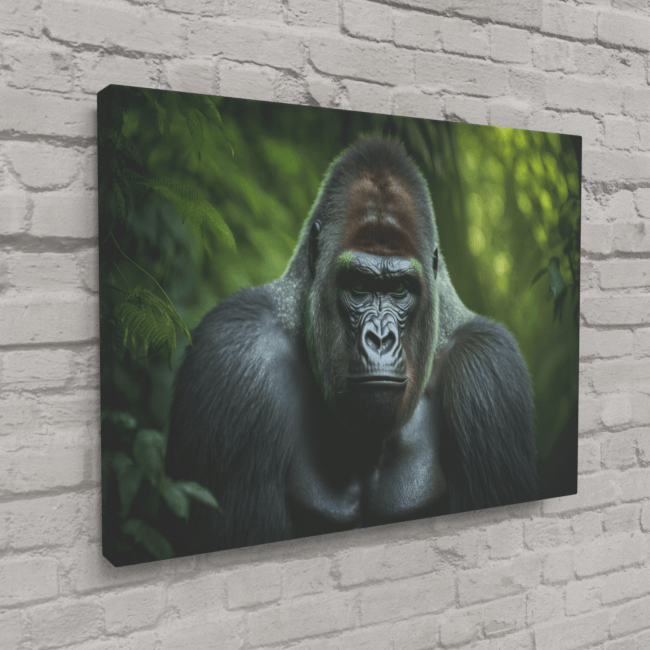 Wildlife Portraits_77_Gorilla 3_Jungle Guardian_Canvas_Mockup