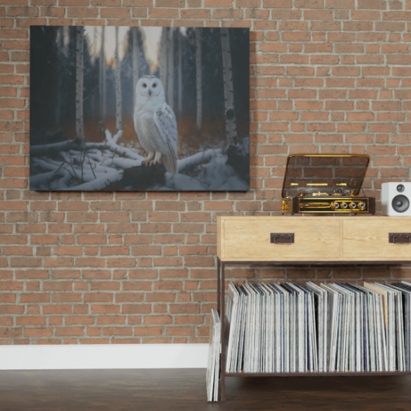 Wildlife Portraits_86_White Owl 4_Wisdom of the White_BrickWall_Mockup