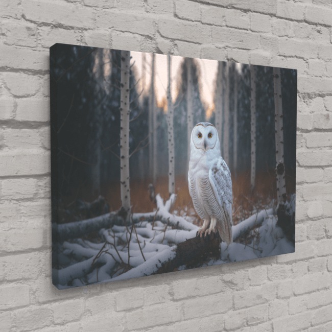 Wildlife Portraits_86_White Owl 4_Wisdom of the White_Canvas_Mockup