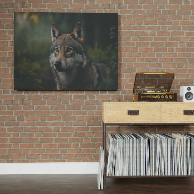 Wildlife Portraits_89_Wolf 3_Arctic Alpha_BrickWall_Mockup