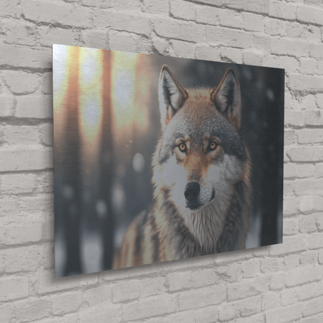 Wildlife Portraits_91_Wolf 5_Nighttime Navigator_Brushed_Metal_Mockup