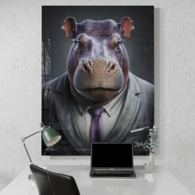 Furry Fashionistas119_Mr. Hippo_Desk