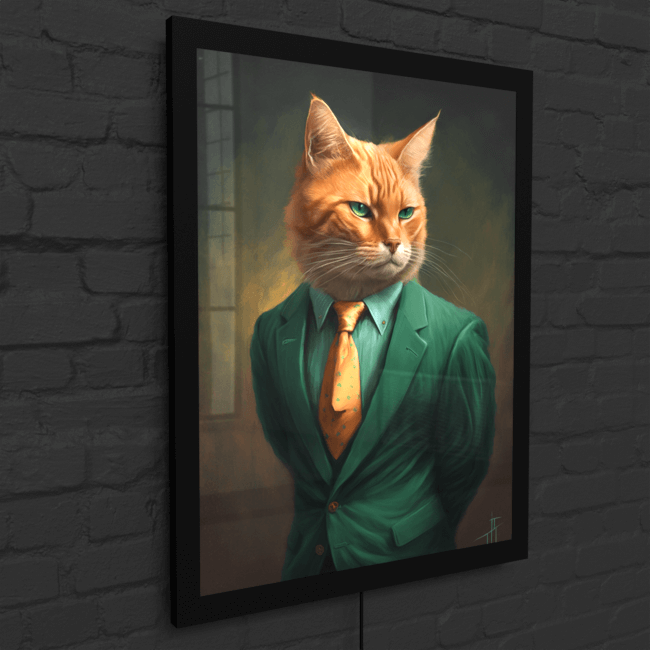 Furry Fashionistas136_Catticus Finch_LED_Snap_Frame