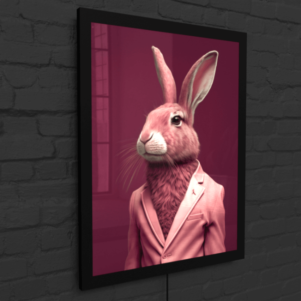 Furry Fashionistas159_Bunny Blush_LED_Snap_Frame