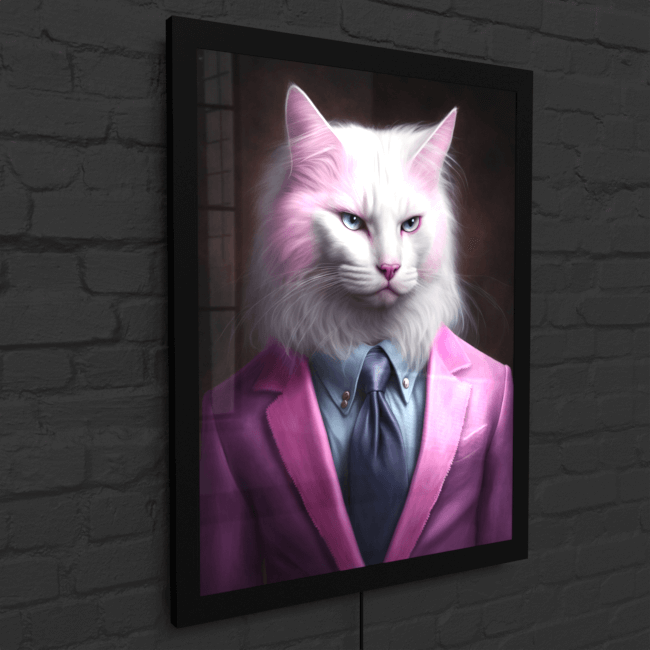 Furry Fashionistas172_Cat-titude_LED_Snap_Frame