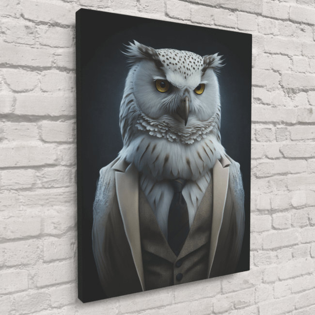 Furry Fashionistas174_The Feathered Philosopher_Canvas