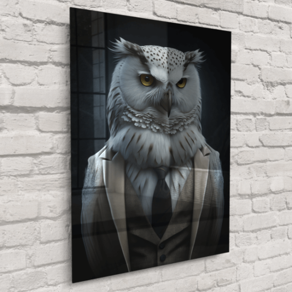 Furry Fashionistas174_The Feathered Philosopher_LED_Snap_Mockup_Acrylic