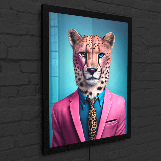 Furry Fashionistas186_Cheetah Chic_LED_Snap_Frame