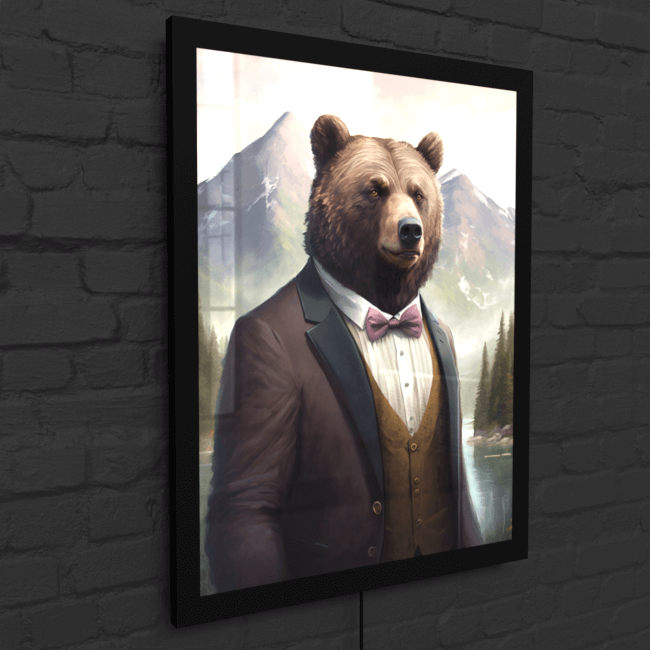 Furry Fashionistas188_Brave Bruin_LED_Snap_Frame