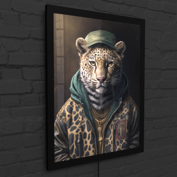 Furry Fashionistas199_Cat in a Hat_LED_Snap_Frame