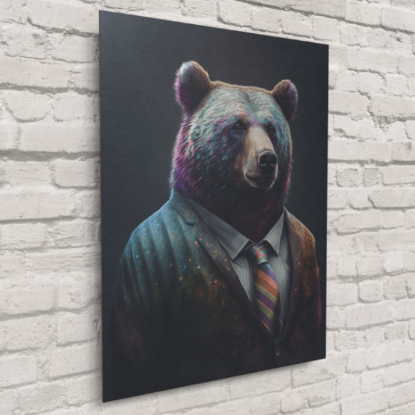 Furry Fashionistas218_Bear-y Colorful_Brushed_Metal