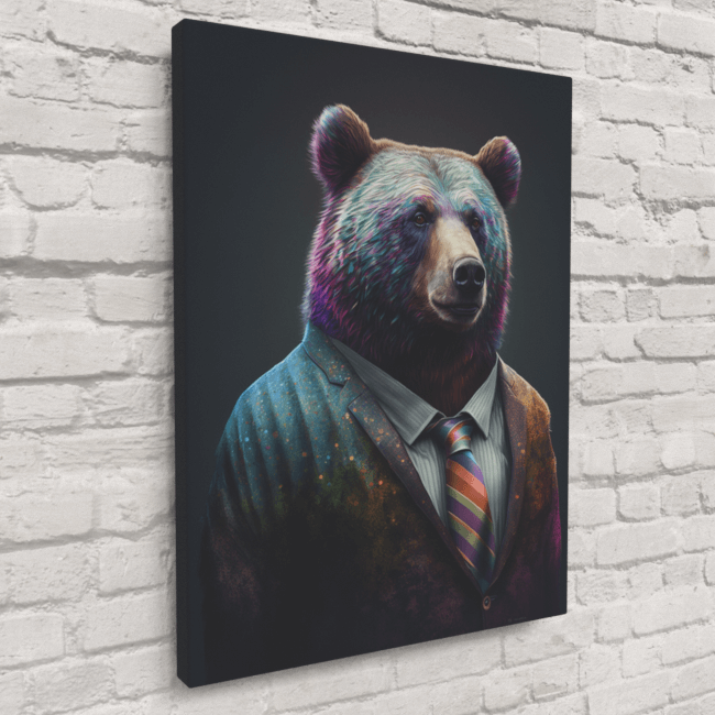 Furry Fashionistas218_Bear-y Colorful_Canvas