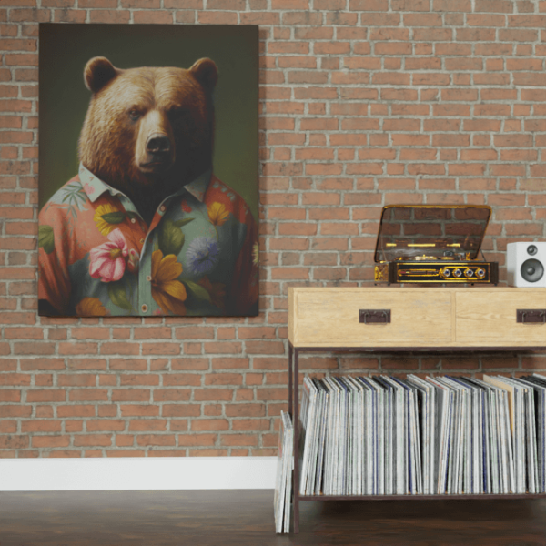 Furry Fashionistas227_Bear on Vacation_Brick_wall