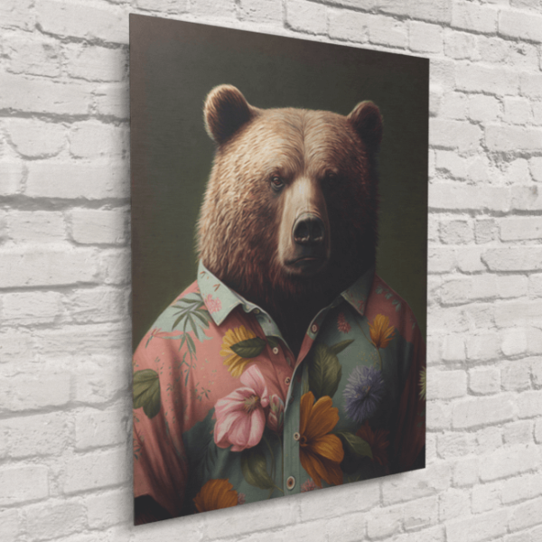 Furry Fashionistas227_Bear on Vacation_Brushed_Metal