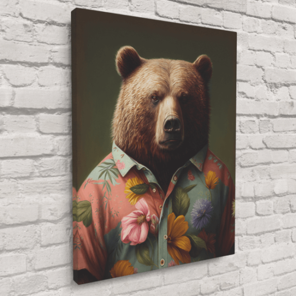 Furry Fashionistas227_Bear on Vacation_Canvas