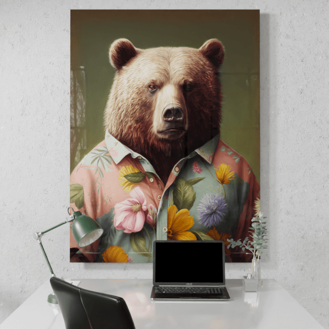 Furry Fashionistas227_Bear on Vacation_Desk