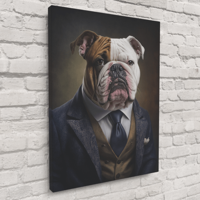 Furry Fashionistas27_Brawny Bulldog_Canvas