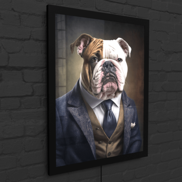 Furry Fashionistas27_Brawny Bulldog_LED_Snap_Frame