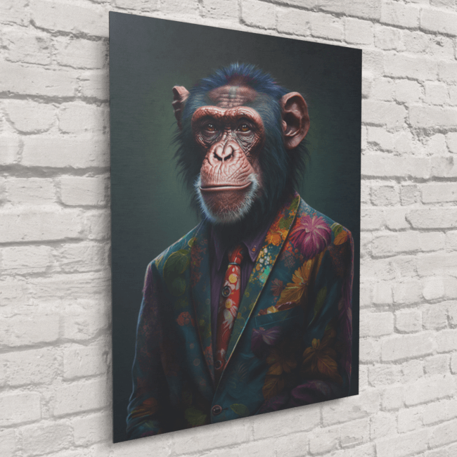 Furry Fashionistas75_Charming Chimp_Brushed_Metal