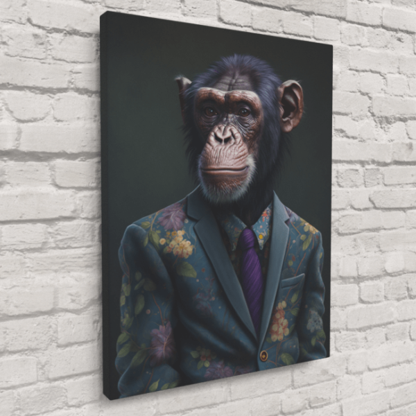 Furry Fashionistas77_Charming Chimpanzee_Canvas