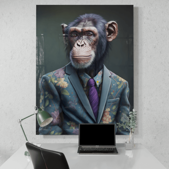 Furry Fashionistas77_Charming Chimpanzee_Desk