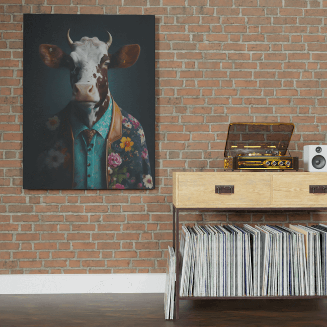 Furry Fashionistas85_Coolest Cow_Brick_wall