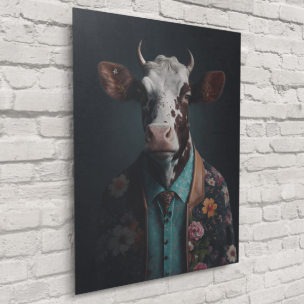 Furry Fashionistas85_Coolest Cow_Brushed_Metal
